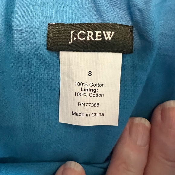 Strapless cyan blue lightweight textured dress - Picture 3 of 7